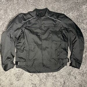 Tourmaster Koraza 2XL Mens Black Jacket Motorcycle Riding Shoulder Elbow Armor